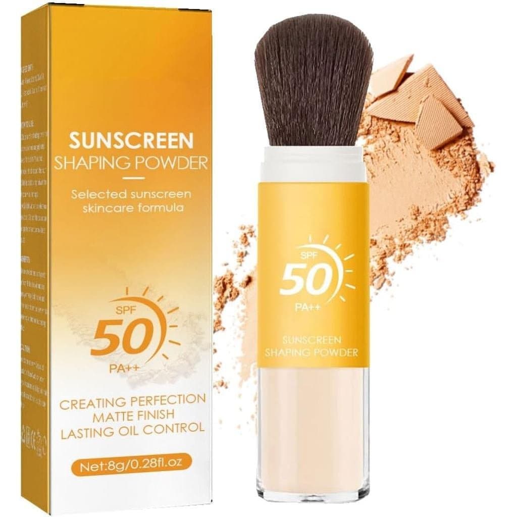 Pó Protetor Solar para Couro Cabeludo SPF 50 - Pó mineral transparente para proteger cabelo e couro cabeludo, vem com pi