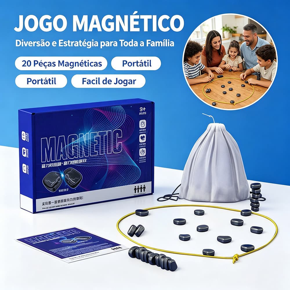 Kit 20 Peças De Xadrez MagnéticoTabuleiro De Pedra Magnética Batalha Educacional Para Crianças Multiplayer Para Casa
