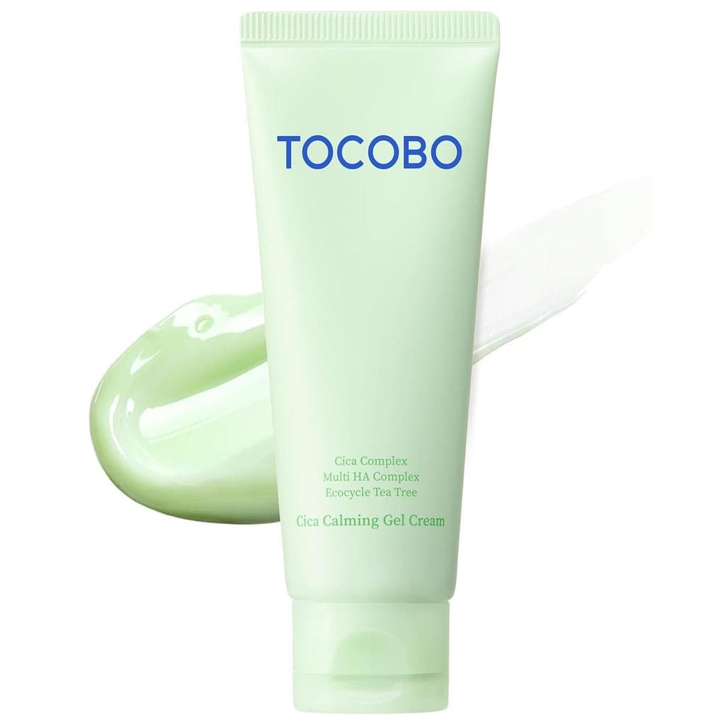 TOCOBO Cica Calming Gel Cream – Hidratante Calmante Vegano Coreano com Cica, Ácido Hialurônico e Óleo de Tea Tree – Gel
