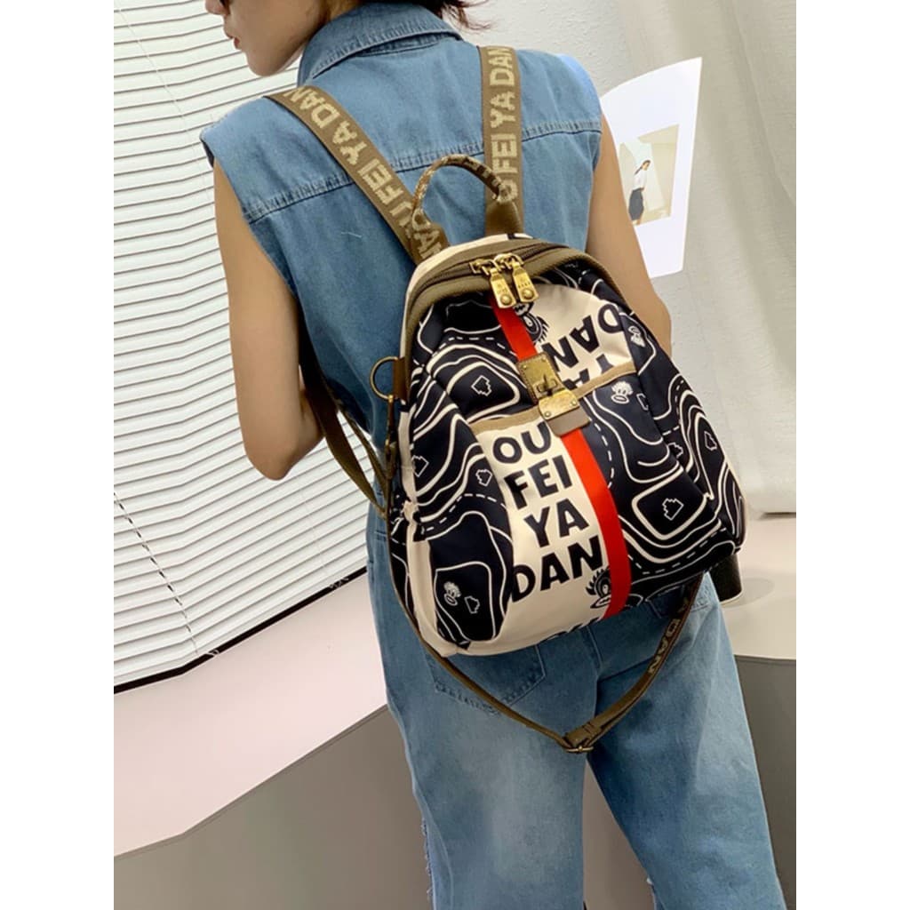 Oxford pano mochila feminina 2026 novo estilo moda Commuter mochila senhoras Retro lona saco de escola grande capacidade