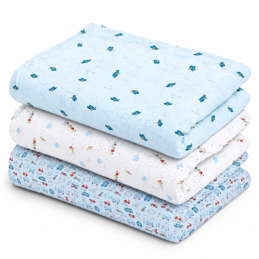 Kit 3 Fralda Cueiro Flanelado Liso Estampado para Bebe Menino Menina 80x50cm 100% algodão