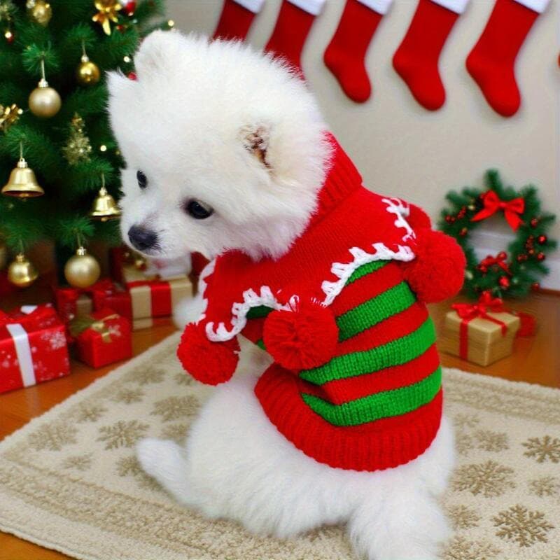 Roupas para Animais de Estimação, Suéter de Natal para Cães e Gatos, Quente e Confortável para Outono e Inverno, Suéter