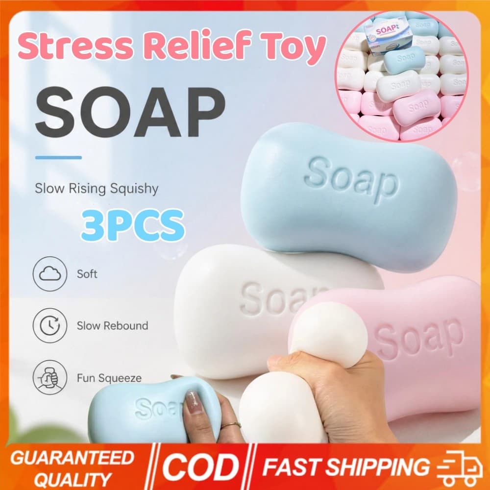 3 Pçs Mole Sabão Bola Squeeze Brinquedo Fidget Alívio Do Estresse Recuperação Lenta De ASMR Anti Mão Descompressão