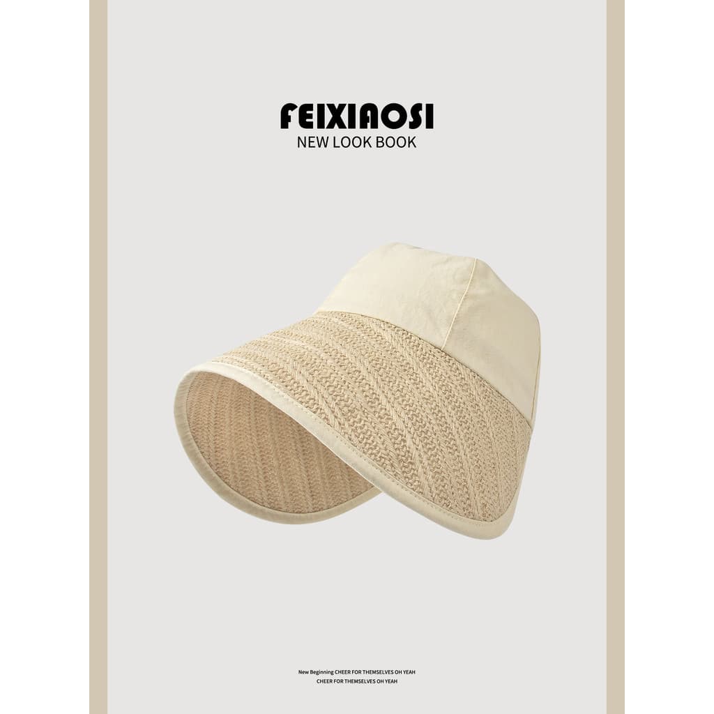 boné bone feminino Chapéu balde de aba grande de aba grande japonês feminino verão protetor solar de aba macia chapéu d
