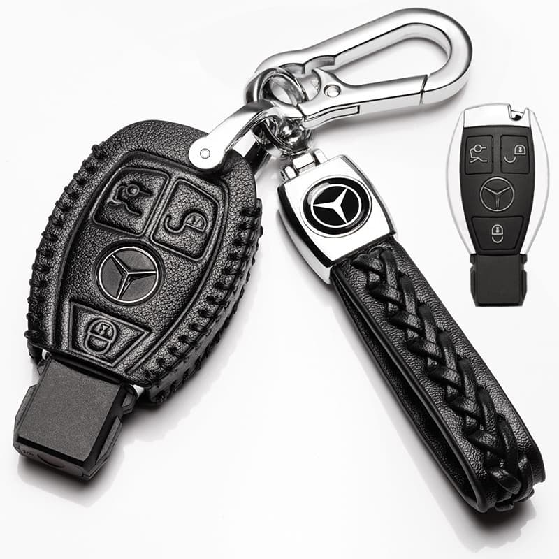 Dedicado a Mercedes-Benz V260 chave capa V260L caso chave Weiting couro genuíno Lingte fivela Weiyano escudo decoração d