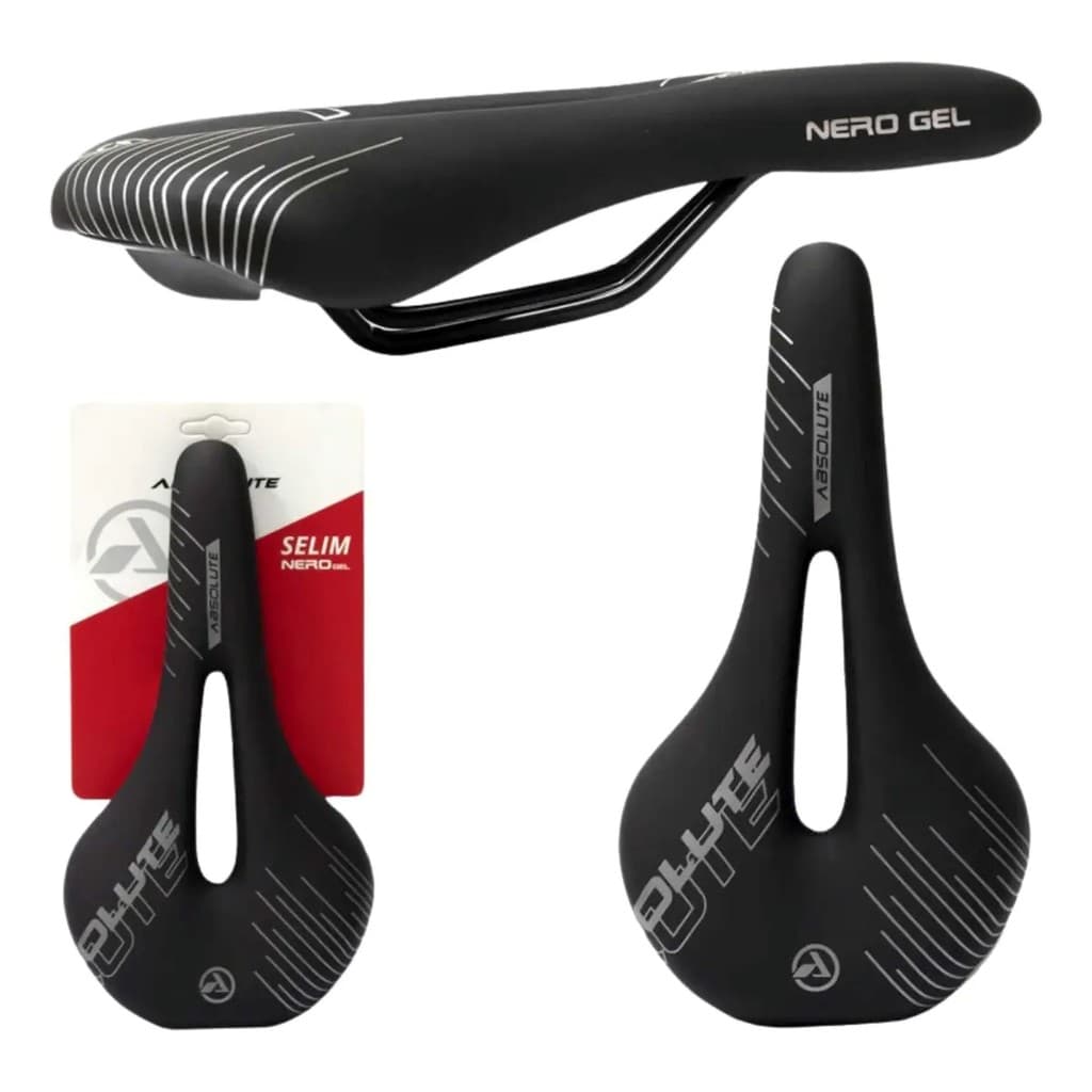 Selim Gel Absolute Nero Antiprostático MTB Speed Gravel Pto