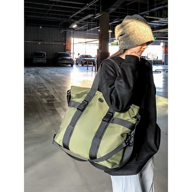 Street Wear Bolsa Mensageiro Funcional Multiuso Bolsa Mensageiro de Grande Capacidade Cor Contraste Bolsa para Laptop Ma