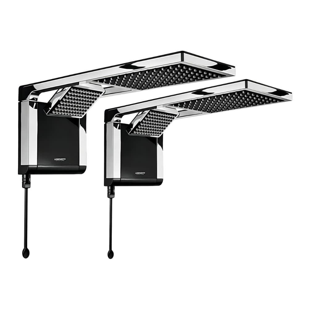 Kit Com 2 Chuveiros Elétricos De Parede Lorenzetti Acqua Ultra Storm Preto/Cromado 6800W 220V
