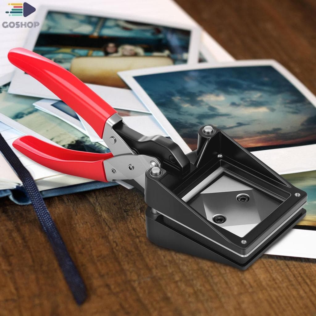 Cortador De Identificação De Foto De Metal Preto Imagem Portátil Para Escritório SHOPSBC2835
