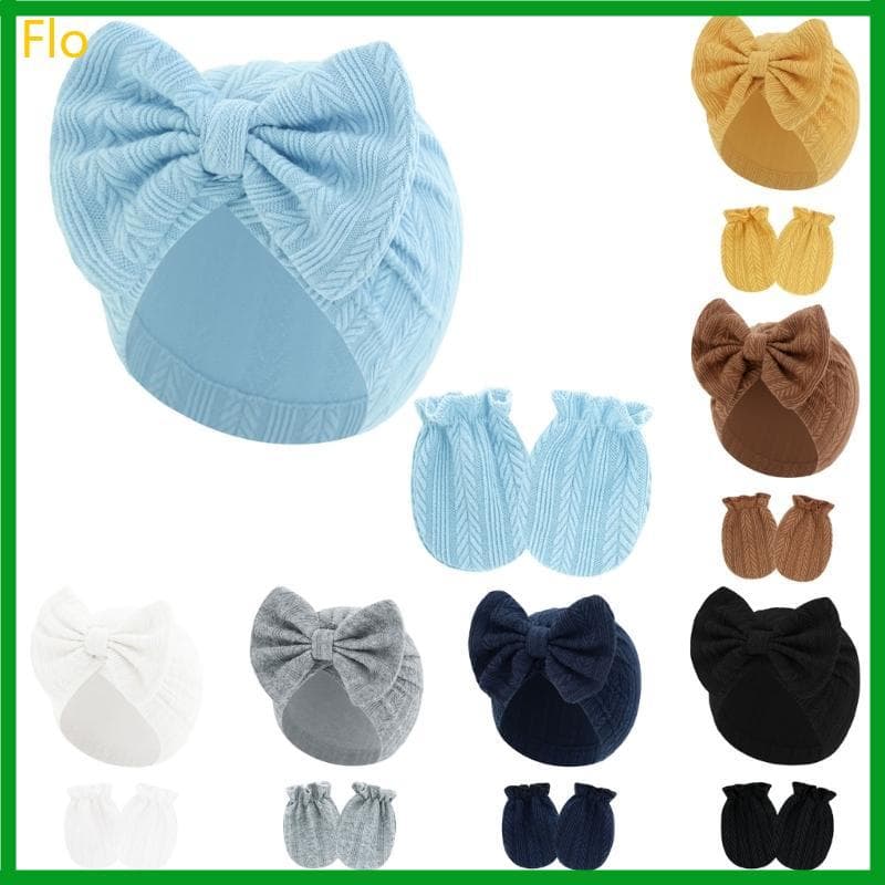 Flo Scratch Mittens Mistura Turbante Gorros Para 0 A 6 Meses