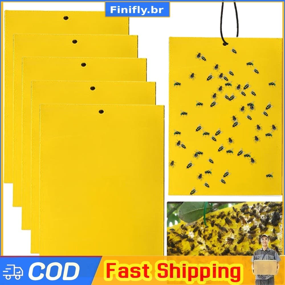 30/50/100 Pçs Armadilhas Pegajosas Amarelo 8x6/8x4 Polegada Para Mosquitos Assassino Planta Voadora Inseto Como Moscas B