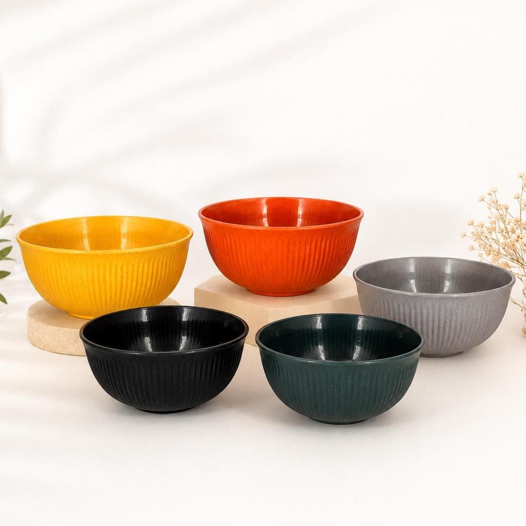 Kit 4 Potes Bowl Cumbuca Para Sopas e Caldos 500 ml de Plástico Cozinha Sorvete Açai Doce