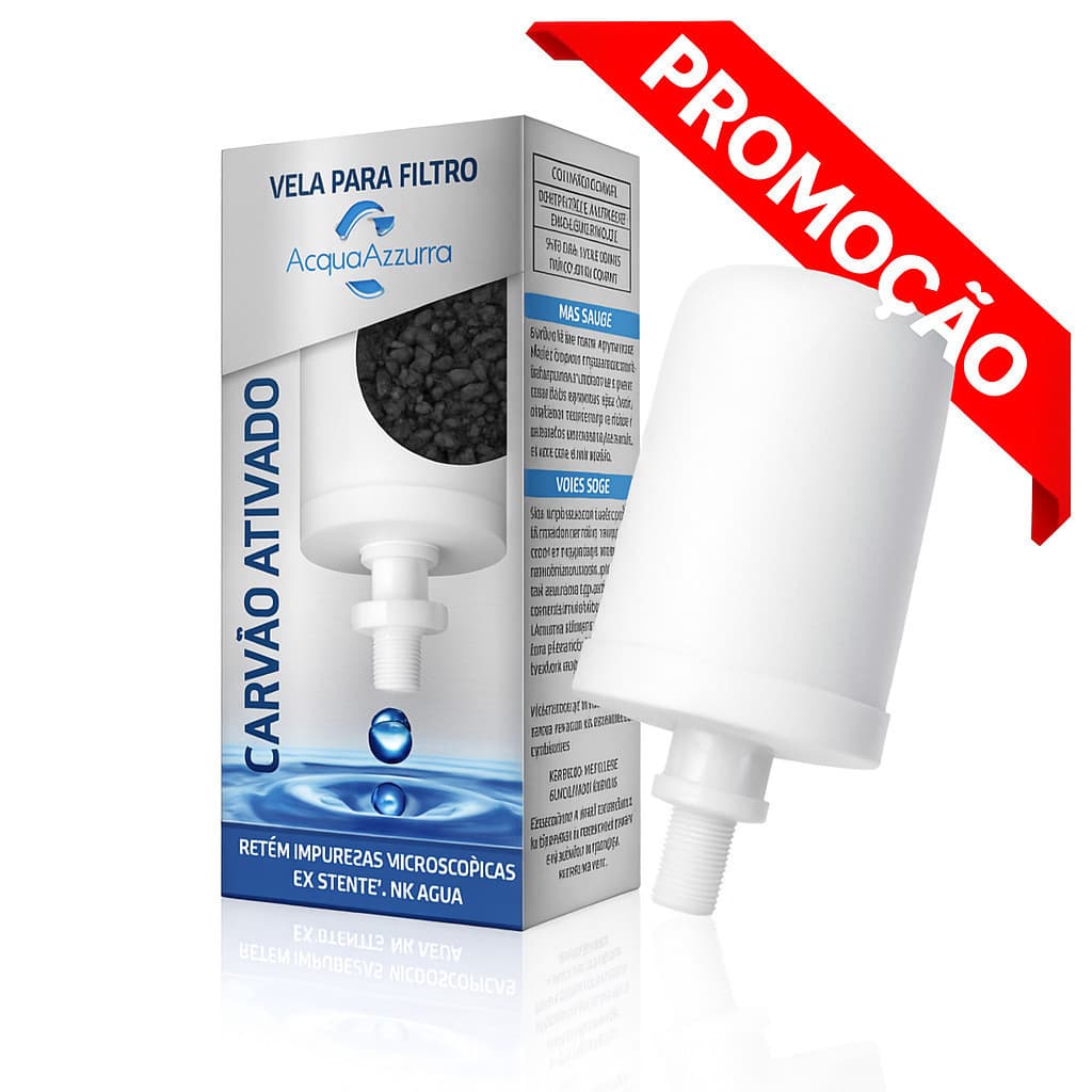 1 ate 4 Vela Carvão Ativado Alcalina,  Prata Coloidal Compatível em Todos Filtro De Barro