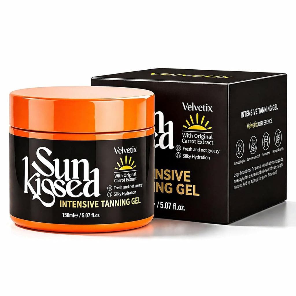Gel Bronzeador Intensivo para Sol ao Ar Livre, Acelerador de Bronzeamento Rápido com Óleo de Cenoura e Óleo de Coco, Man