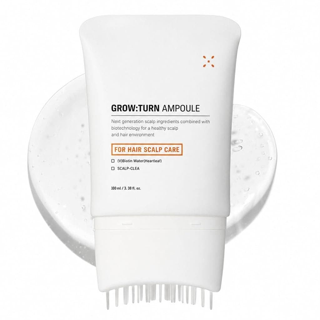 Aume Scalp Care Serum, um sérum shampoo leve sem enxágue que contém complexo vegetal e mentol, cuidado capilar e do cour