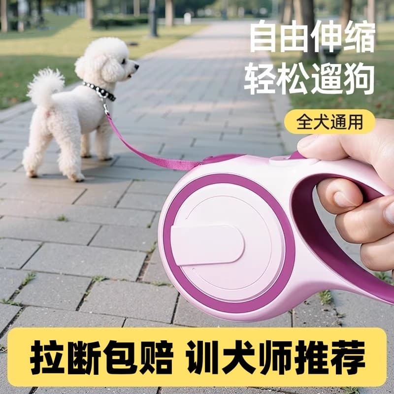 Coleira retrátil para cães, corda automática para caminhada, Anti-quebra, pequena e média porte, Shiba Inu Corgi, suprim