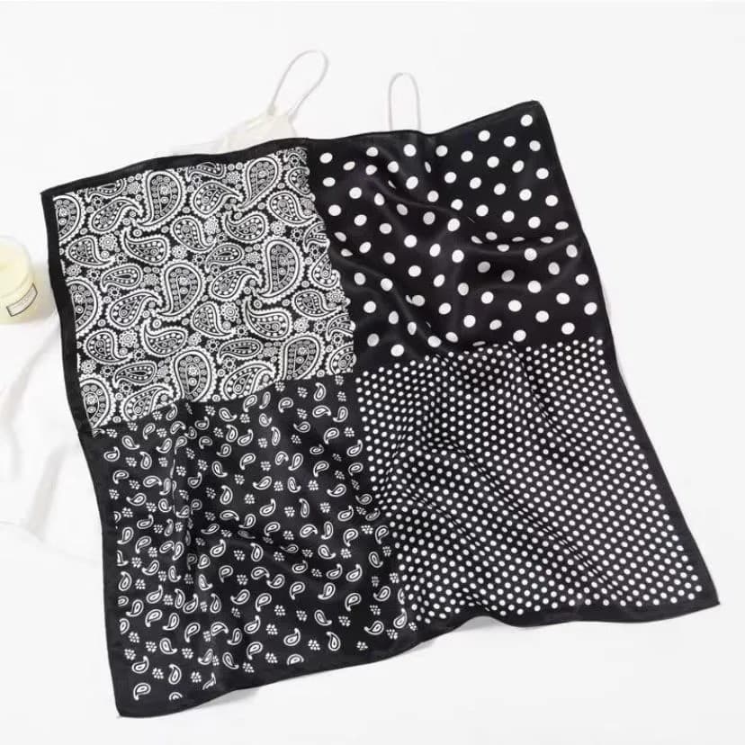 Novo estilo variedade caju flor bolinhas 90 lenço quadrado temperamento moda All-Match capa pescoço padrão protetor sola