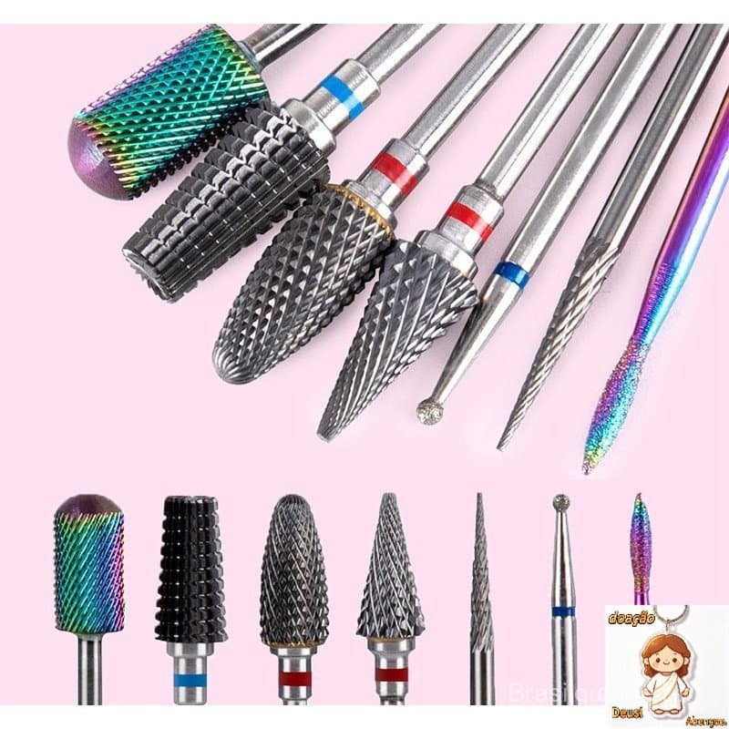 Kit 10 Broca Tungstênio Profissional Para lixadeira Unha Gel Porcelana Unidade