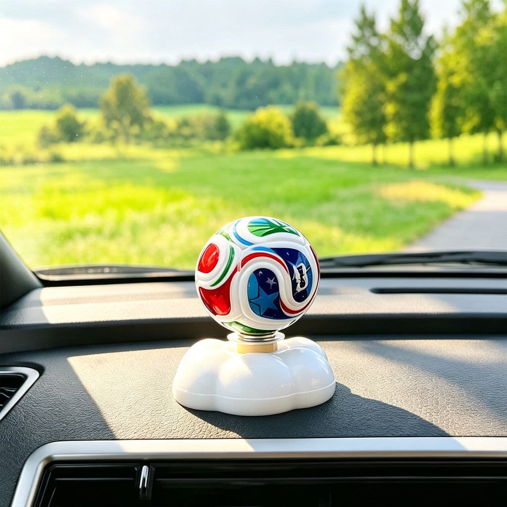 [Estoque pronto] Console central giratório para Interior de carro de futebol, pequenos enfeites 2026, novo estilo, homen
