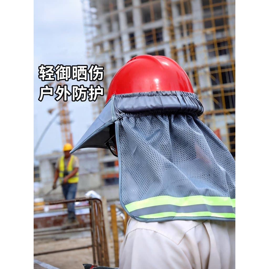 Capacete de segurança chapéu de sol aba masculina canteiro de obras construção protetor solar borda verão aba pontiaguda