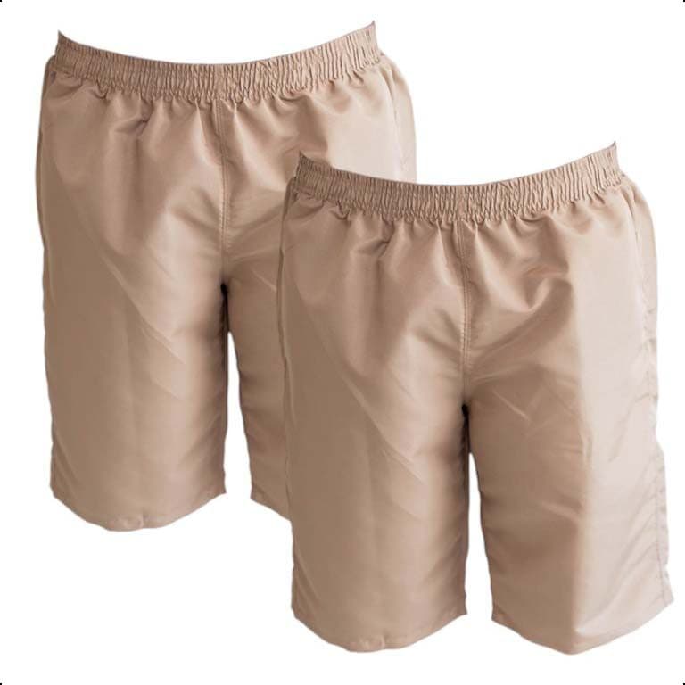Kit 2 Bermuda Tactel CDP/ Presídio Masculina /Caqui/Laranja