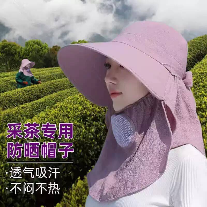 Chapéu de trabalho subterrâneo Country feminino verão 2025 novo estilo chapéu de sol chapéu de colheita de chá protetor