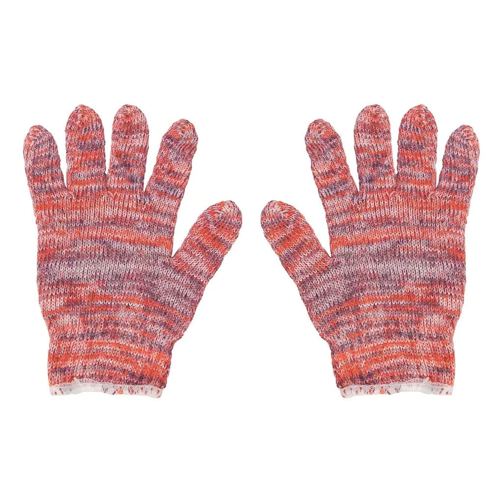 Luvas Para Jardinagem Em Algodão Colorida Tramontina Vermelho Liso