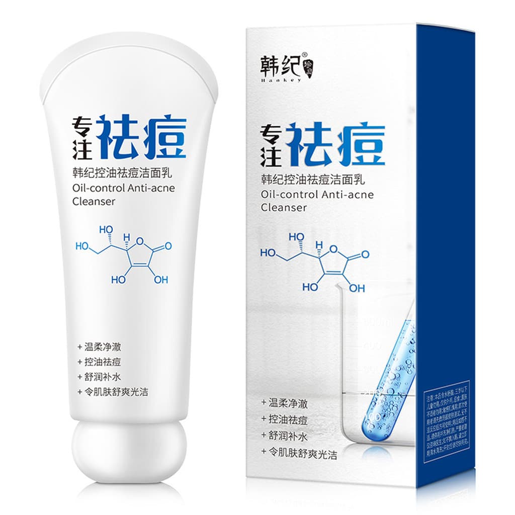 Han Ji controle de óleo acne remoção limpador 80g cabelo 2 pçs suprimir acne Anti-acne limpeza suave remoção de óleo hid