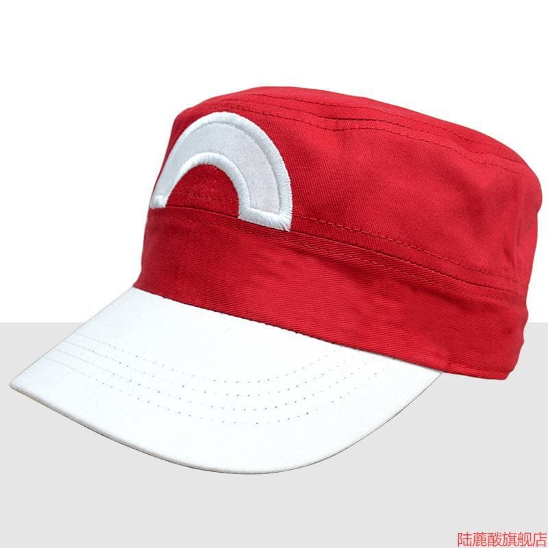 Boné de beisebol Pokemon vermelho azul branco gato professor Xiaozhi mesmo estilo primavera verão M chapéu bordado C cri