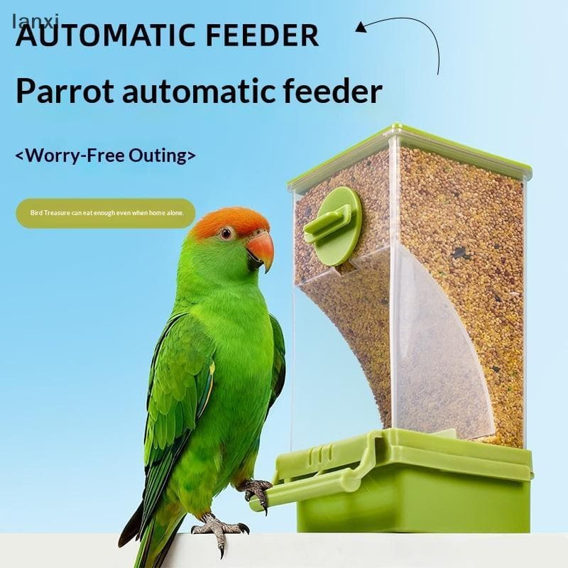 [LANXI] Alimentador Automático Transparente De Sementes De Pássaros , Caixa De Comida Suspensa Para Acessórios De Gaiola