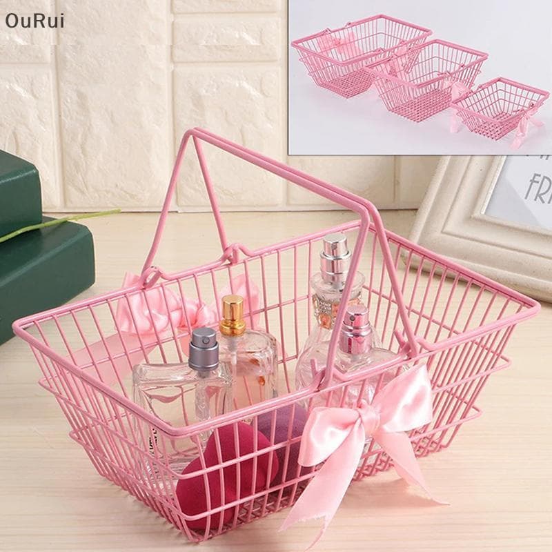 [B & C] Mini Cesta De Armazenamento Para Acabamento De Mesa , Cosméticos , De Joias Dormitório De Meninas , Recipiente D