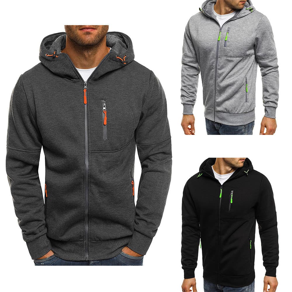 Moletom masculino outono inverno esportes Fitness Casual Jacquard moletom Cardigan jaqueta com capuz moletom com capuz