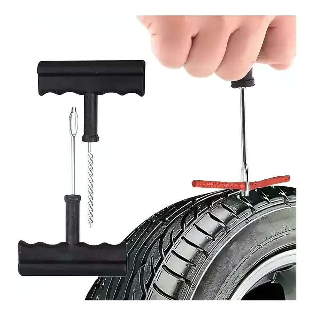Kit 3 Kit Reparo Completo de Pneu Emergência Carro Moto Sem Câmara