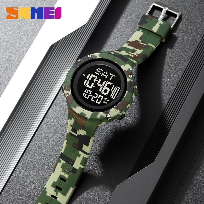 Momento beleza lazer esportes à prova dwaterproof água relógio masculino camuflagem multifuncional estudante relógio cro