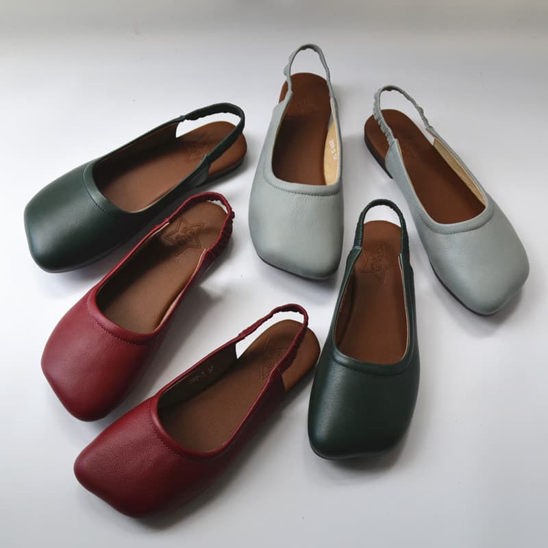 Couro genuíno moda simples de salto baixo estilo Retro sandálias literárias chinelos comércio exterior pedido Original b