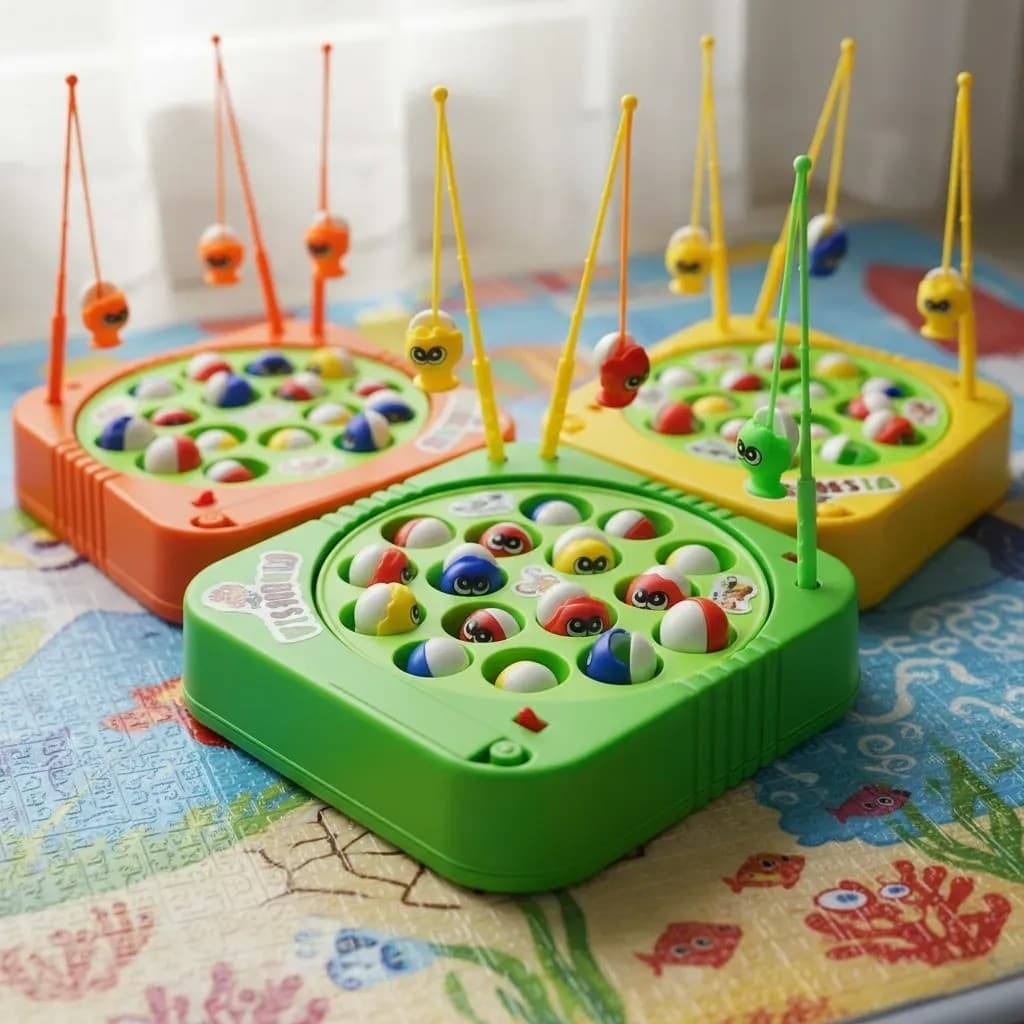 Brinquedo Pega Peixe Infantil Colorido Sortido Diversão Coordenação Mão Olho Crianças