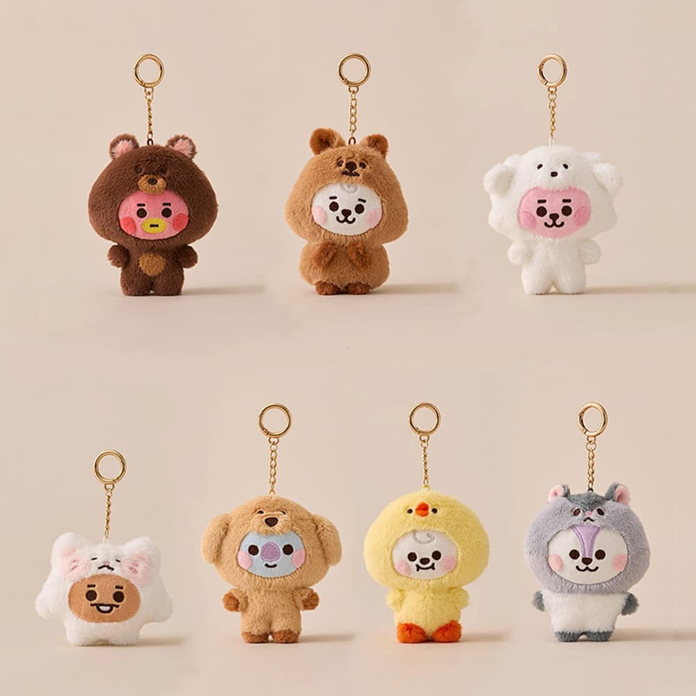 Boneco de Pelúcia da Série Baby Zoo do Ídolo de Pop Coreano Novo TATA COOKYU CHIMMY, Pendente de Bolsa de Desenho Animad