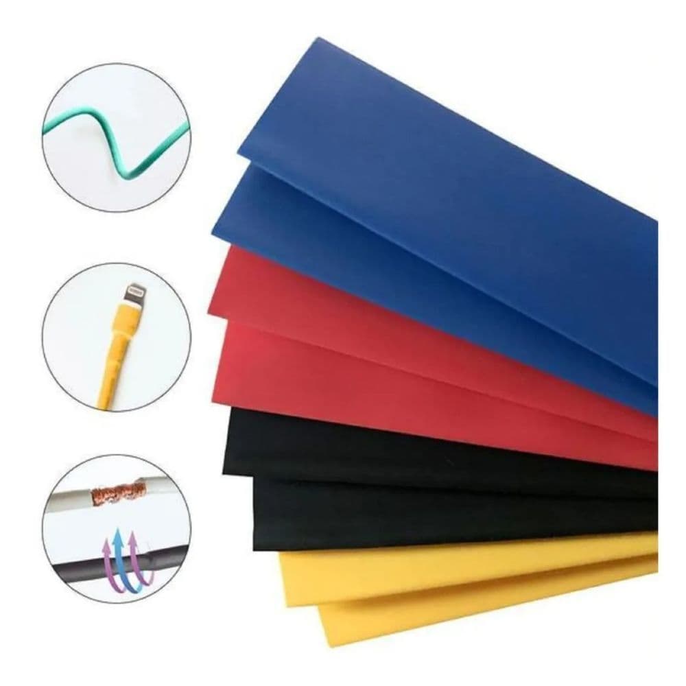 KIT 60 TUBOS TERMO RETRÁTEIS COLORIDOS COM ESTOJO ORGANIZADOR ISOLAMENTO ELÉTRICO POLIOLEFINA UL