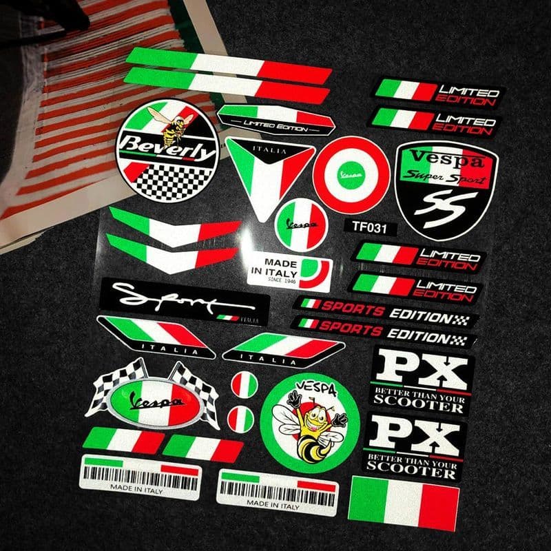 Adesivo Refletivo Vespa Piaggio Primavera Sprint Impermeável Decoração Personalizada
