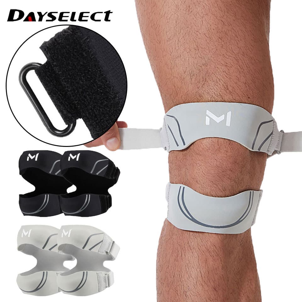 DAYSELECT Correia De Patela Pressurizada Ajustável Suporte De Corrida Esporte Absorção De Choque Joelheira