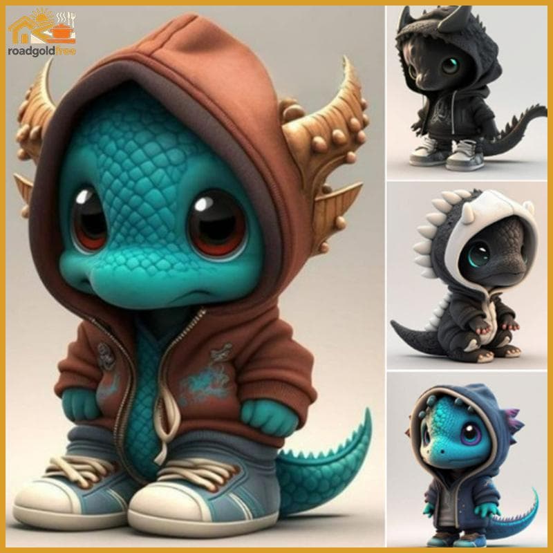Moda Bonito Dos Desenhos Animados Dragão Estátua Ornamentos Acrílico Pingente Decoração Do Feriado Pingentes De Carro De