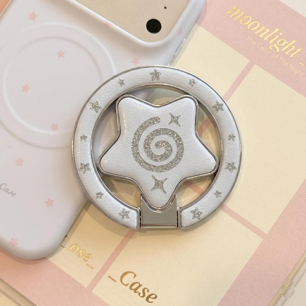 Suporte magnético para telefone Star, 360°Suporte magnético giratório de anel para celular, suporte dobrável multiângulo