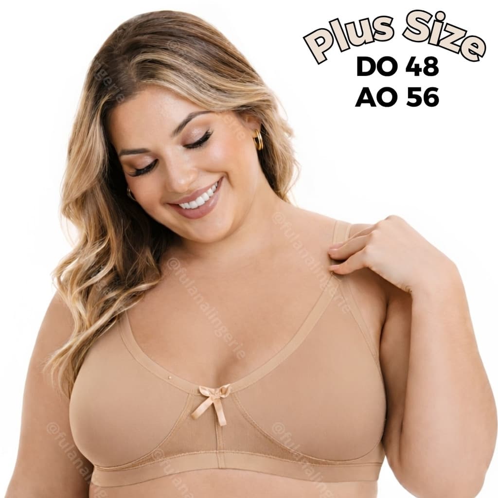 Sutiã Feminino Plus Size Alta Sustentação Reforçado Sem Bojo - Sutia Plus