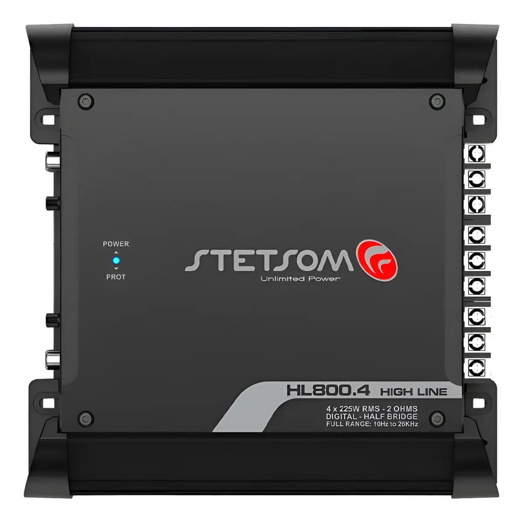 Modulo Amplificador Hl800.4 Stetsom 2 Ohms 4x225w 900w Rms
