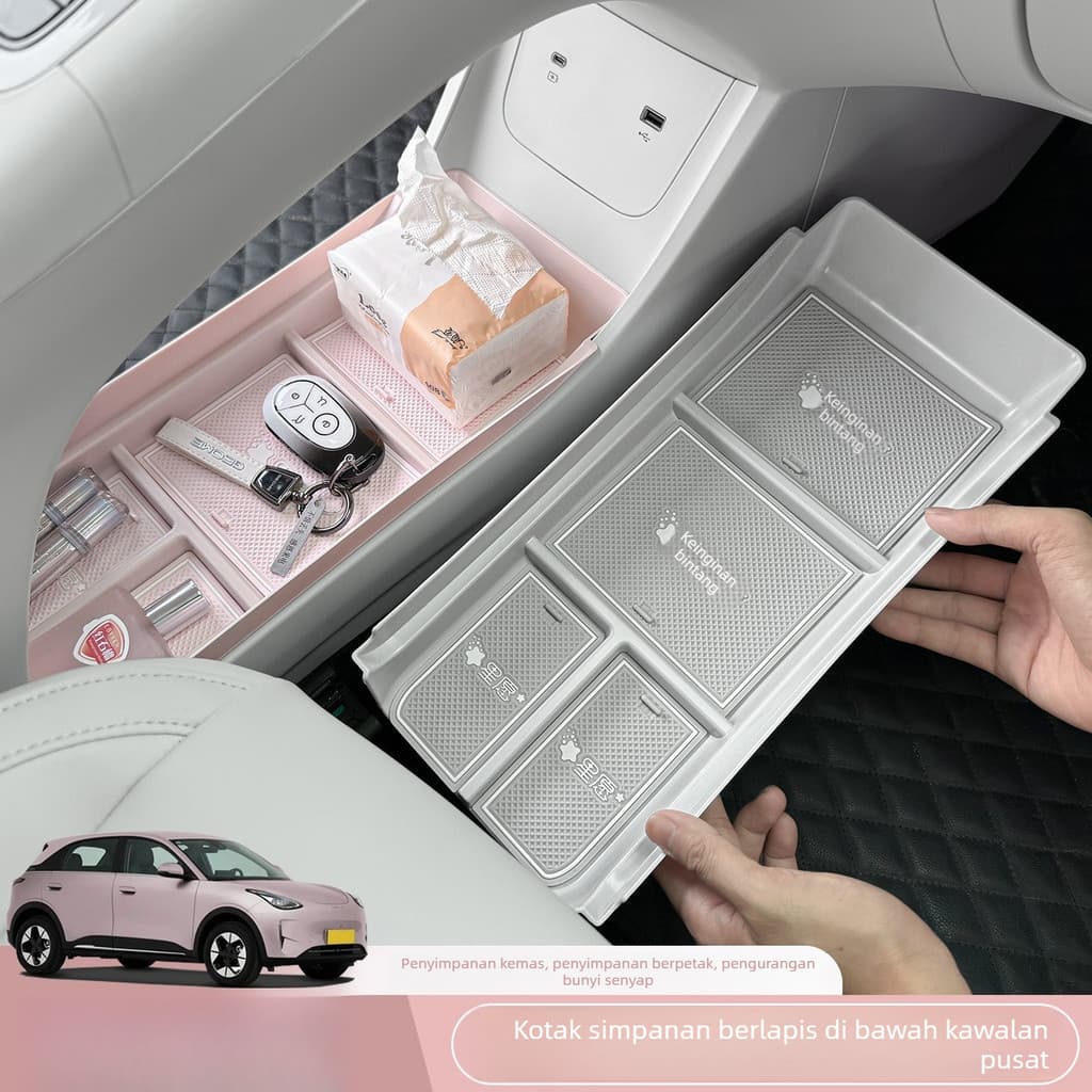UOTP para Geely EX2 Max EX2 Pro, Organizador do Console Central, Bandeja de Armazenamento para Apoio de Braço EMAS. KTKL