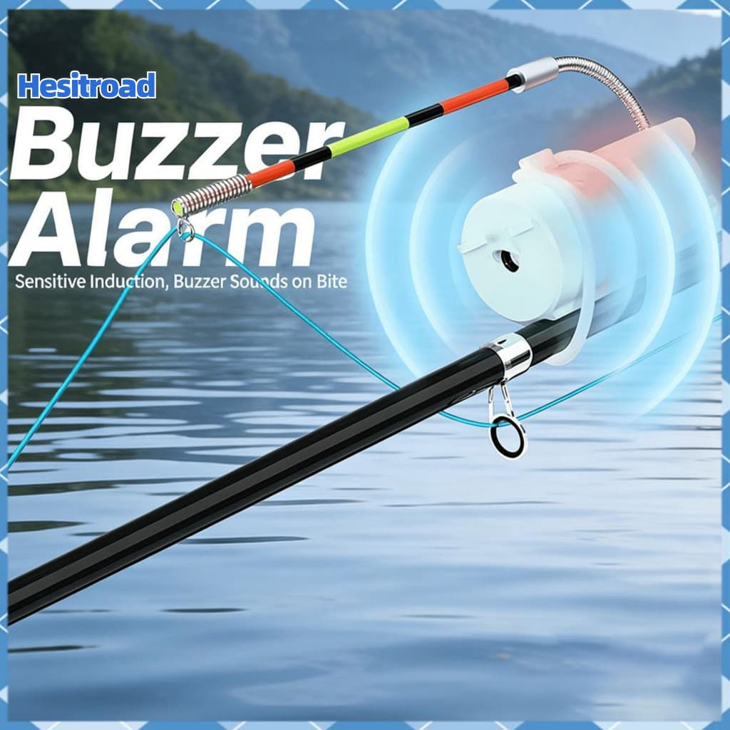 Fishing Float Bite Buzzer High Sensitivity Fish Indicator Electronic Waterproof Gear for Sea Lake Anglers – Durable Al
