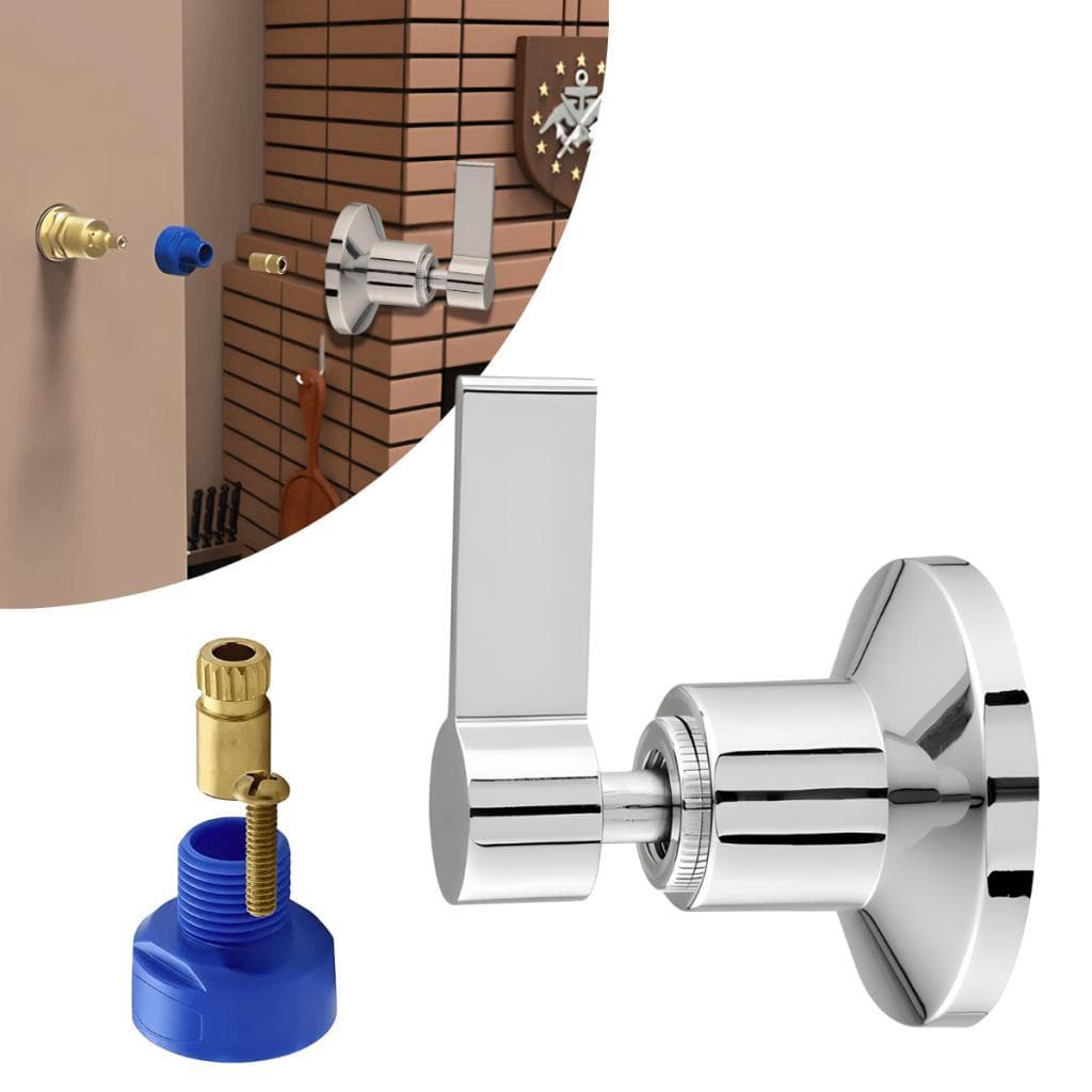 Kit Acabamento Registro Redondo C17 Cromado Metal E ABS Compatível Deca Docol