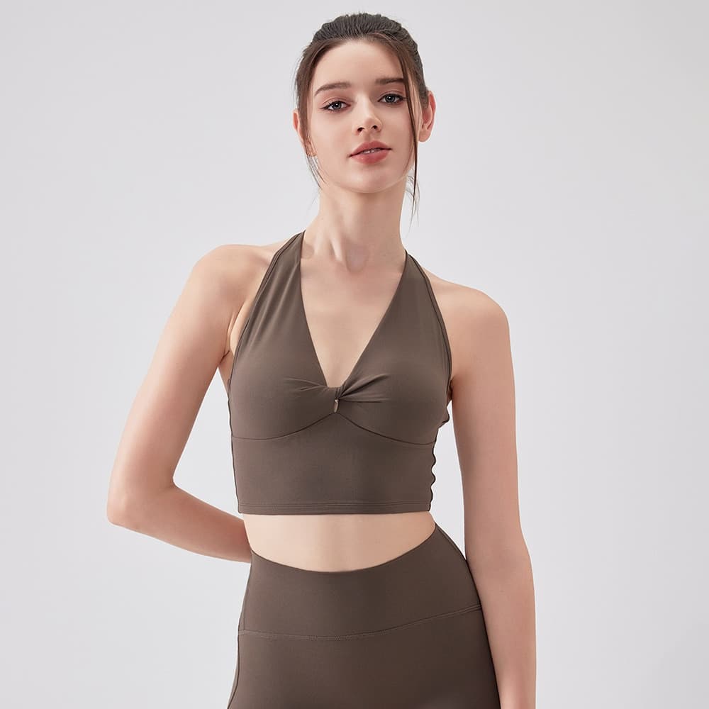 Respirável atado volta Yoga colete fitness sutiã apertado esportes ao ar livre correndo roupas de fitness