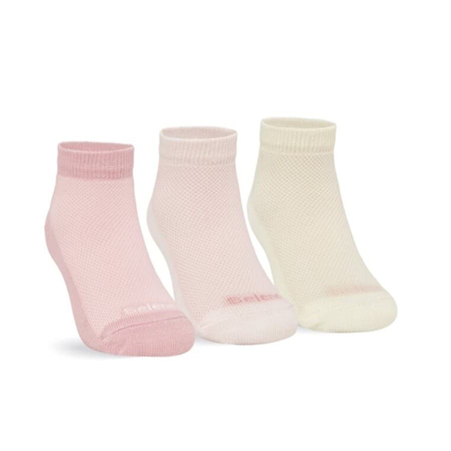 Kit 3 Pares de Meia Bebê Selene Cano Curto Algodão