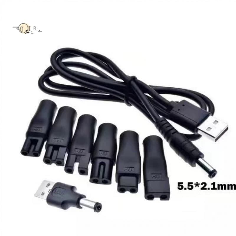 Cabo Adaptador USB 8pcs 5V-Conversor DC Universal Para Máquina De Cortar Cabelo Elétrica